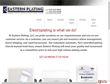 Tablet Screenshot of easternplating.com